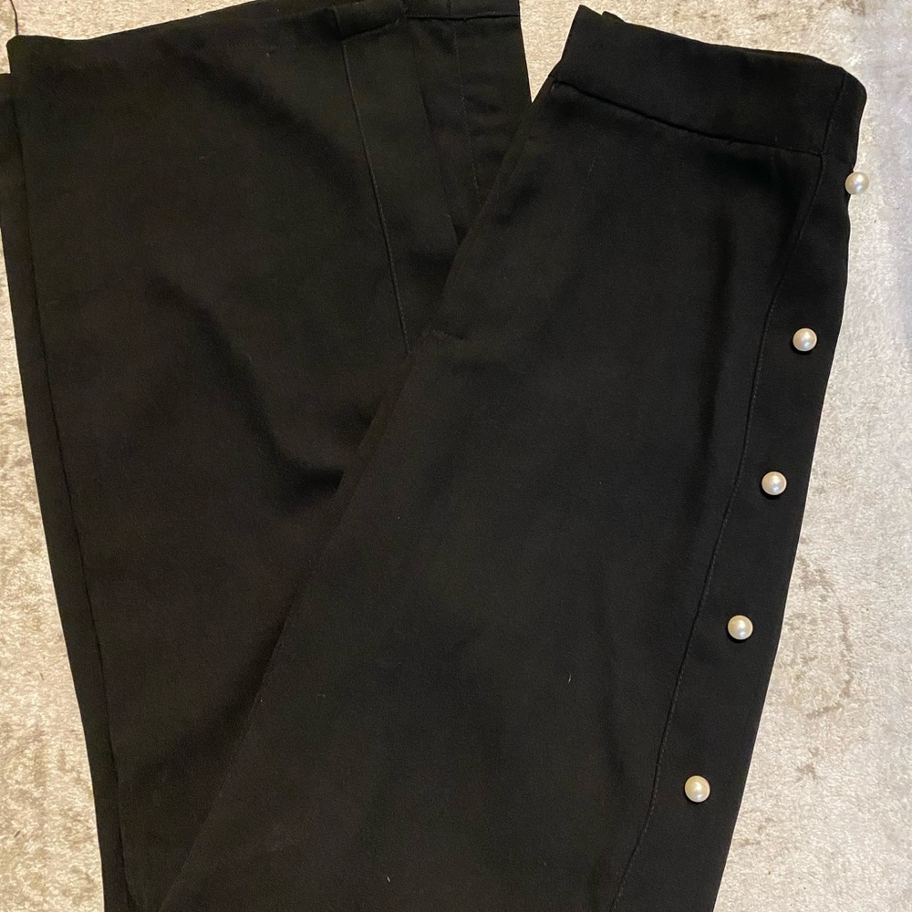 Sans Souci black pant with pearl detail